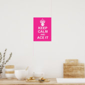 Poster en rose pour garder le calme et l'ace (Cuisine)