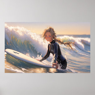 Poster En route pour attraper une vague