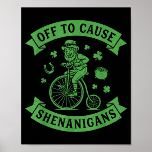 Poster En route pour causer des espiègleries lutin st pat