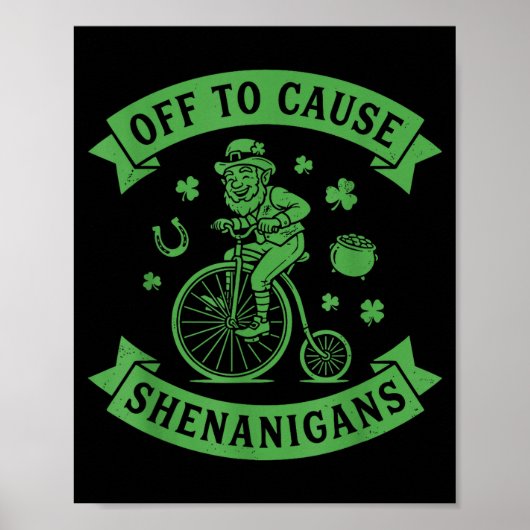 Poster En route pour causer des espiègleries lutin st pat (Devant)