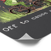 Poster En route pour causer un chahut Fun Magicien Grenou (Coin)