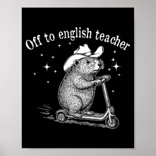 Poster En route pour l'amusant Jour de la marmotte d'Engl