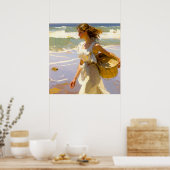 Poster En route pour un pique-nique de plage (Cuisine)