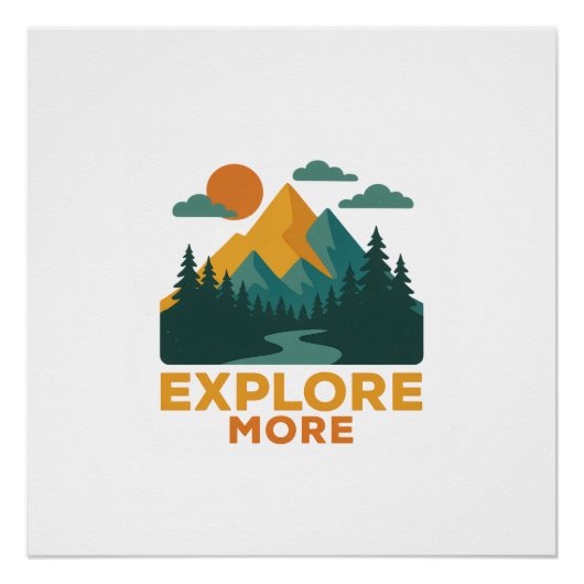 Poster En savoir plus - Retro Mountain & Forest Adventure (Devant)