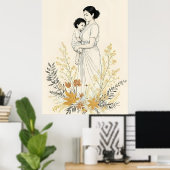 Poster En sécurité dans son étreinte (Bureau à domicile)