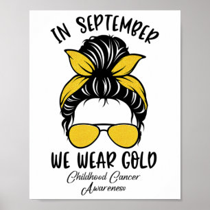 Poster En Septembre Nous Portons de l'Or Sensibilisation