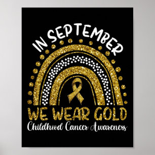 Poster En Septembre Nous Portons Gold Children Cancer Awa