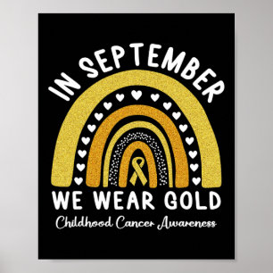 Poster En Septembre Nous Portons Gold Children Cancer Awa