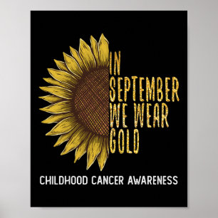 Poster En Septembre Nous Portons Gold Children Cancer Awa