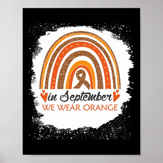 Poster En Septembre Nous Portons Orange Bleached Rainbow  (Devant)