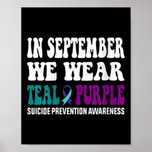 Poster En Septembre Nous Portons Turquoise & Purple S