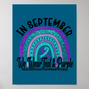 Poster En septembre, portez le sarcelle et le violet Rain