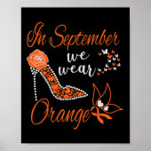 Poster En septembre We Wear Orange Leukemia Awareness Mon (Devant)