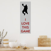 Poster en silhouette du joueur de basket-ball pano (Cuisine)