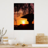 Poster en silhouette du soleil couchant (Cuisine)