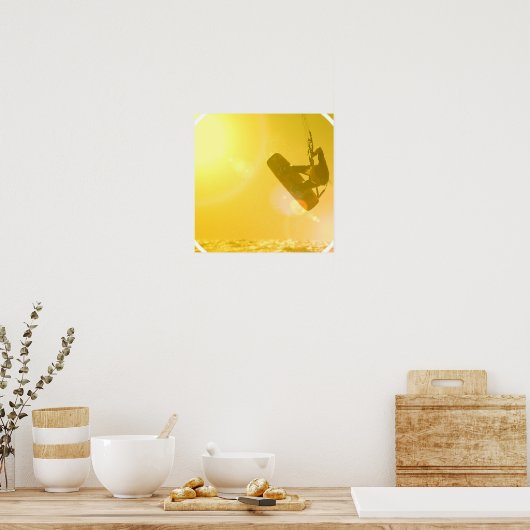 Poster en silhouette Kitesurf (Cuisine)