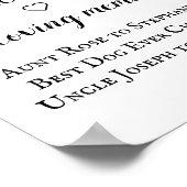 Poster En souvenir affectueux 3 Photo mémorial de mariage (Coin)