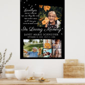 Poster En Souvenir Affectueux | 6 Collage Photo Funéraill (Cuisine)
