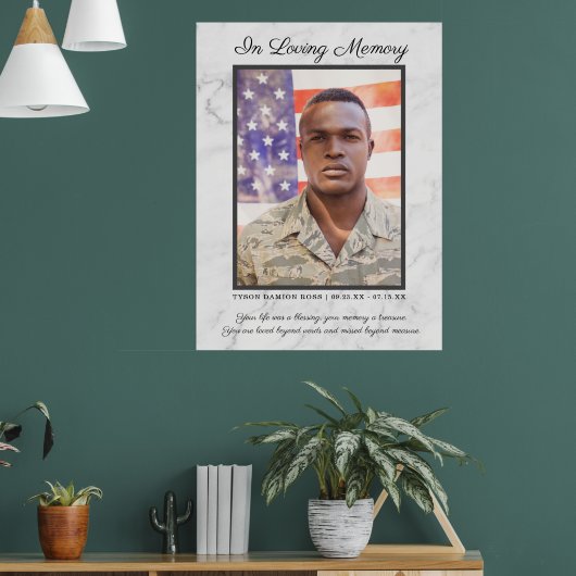 Poster En souvenir affectueux Citation de photo funéraire (Salon 1)