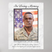 Poster En souvenir affectueux Citation de photo funéraire (Devant)