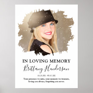 Poster En Souvenir Affectueux Mémorial Photo