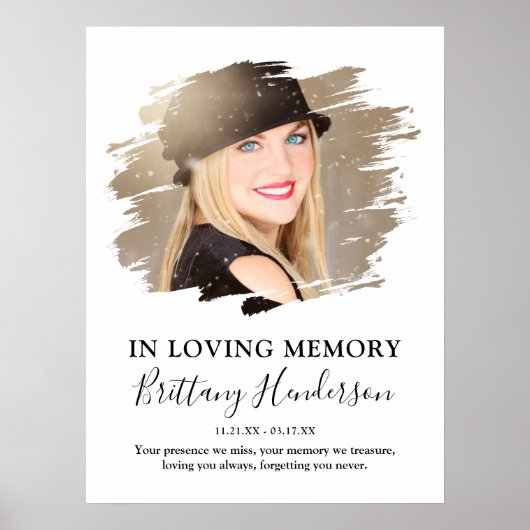 Poster En Souvenir Affectueux | Mémorial Photo (Devant)