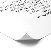 Poster En souvenir affectueux Panneau de table de commémo (Coin)