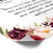 Poster En souvenir affectueux Panneau de table de mariage (Coin)