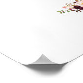 Poster En souvenir affectueux Panneau de table de mariage (Coin)