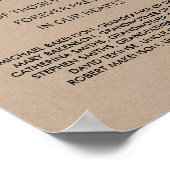 Poster En souvenir affectueux Panneau de table de mariage (Coin)