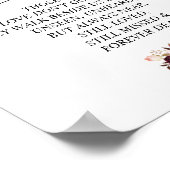 Poster En souvenir affectueux Panneau de table de mariage (Coin)