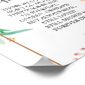 Poster En souvenir affectueux Panneau de table de mariage (Coin)