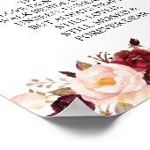 Poster En souvenir affectueux Panneau de table de mariage (Coin)