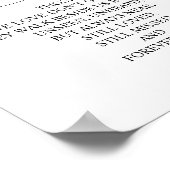 Poster En souvenir affectueux Panneau de table de mariage (Coin)