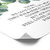 Poster En souvenir affectueux Panneau de table de mariage (Coin)