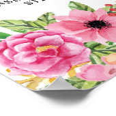 Poster En souvenir affectueux Panneau de table de mariage (Coin)