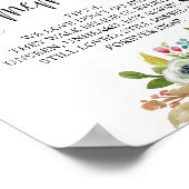 Poster En souvenir affectueux Panneau de table de mariage (Coin)