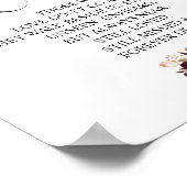 Poster En souvenir affectueux Panneau de table de mariage (Coin)