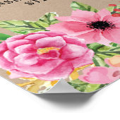 Poster En souvenir affectueux Panneau de table de mémoria (Coin)