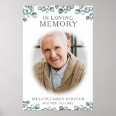 Poster En souvenir affectueux Photo de feuillage d'eucaly (Devant)