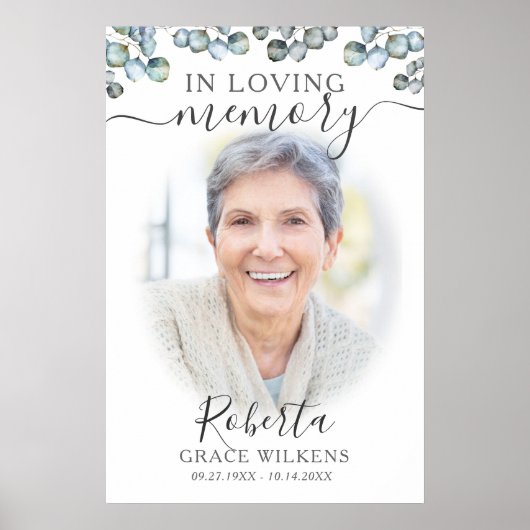 Poster En Souvenir Affectueux Texte de Photo Feuillage de (Devant)