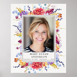 Poster En souvenir photo succulents panneau de bienvenue