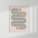 Poster en terre cuite du milieu du siècle Vagues A<br><div class="desc">Poster en terre cuite du milieu du siècle Vagues Abstraites</div>