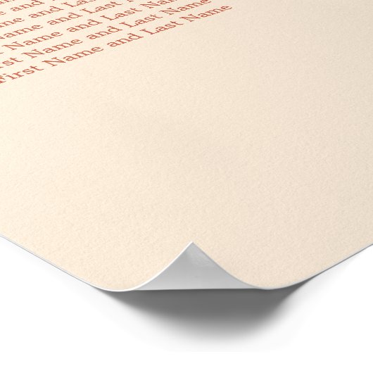 Poster en terre cuite Script 15 Mariage de table (Coin)