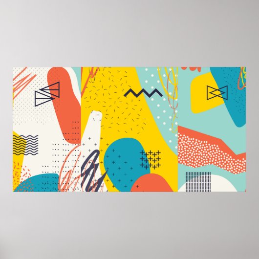 Poster En-tête créatif d'art doodart avec différentes for (Devant)