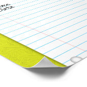 Poster en-tête papier approprié pour le collège/ly (Coin)