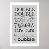 Poster en texte intégral de la nuit Macbeth (Devant)