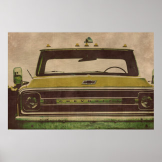 Poster en texture Vintage Chevy truck