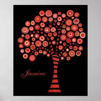 Poster en toile de peinture murale de l'Arbre Roug