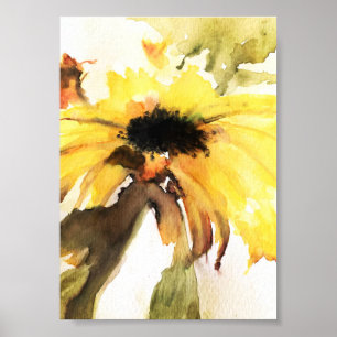 Poster en toile de tournesol Premium (5x7)